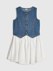 River Island Blue Hybrid Waistcoat Dress - Image 1 of 4