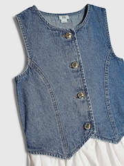 River Island Blue Hybrid Waistcoat Dress - Image 4 of 4