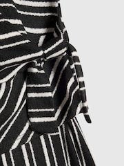 River Island Black Stripe Textured Tie Top & Short Set - Image 4 of 5