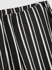 River Island Black Stripe Textured Tie Top & Short Set - Image 5 of 5