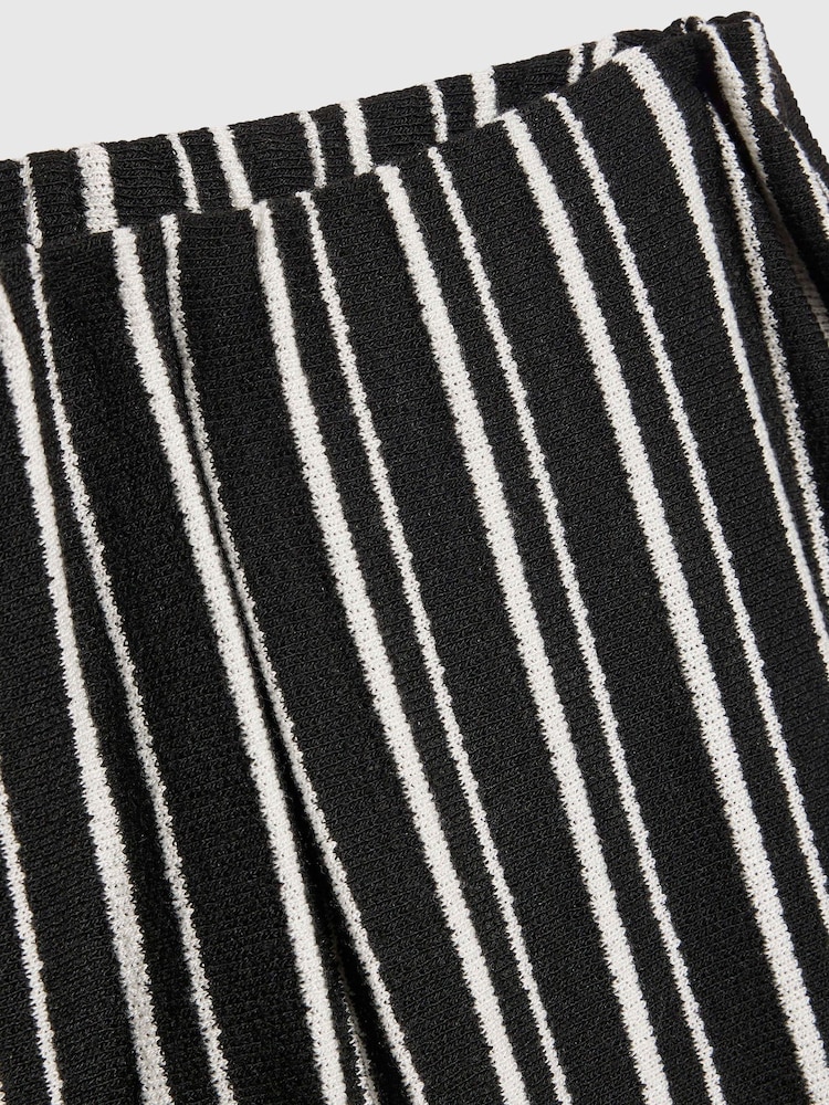 River Island Black Stripe Textured Tie Top & Short Set - Image 5 of 5 River Island Black Stripe Textured Tie Top & Short Set - Image 5 of 5
