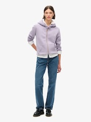 Superdry Brassica Lilac Essential Logo Zip Hoodie - Image 2 of 6