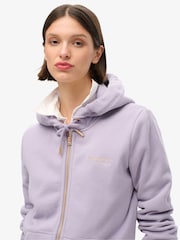 Superdry Brassica Lilac Essential Logo Zip Hoodie - Image 3 of 6