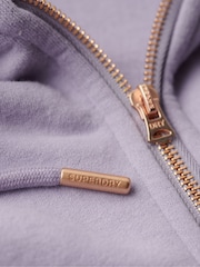 Superdry Brassica Lilac Essential Logo Zip Hoodie - Image 5 of 6