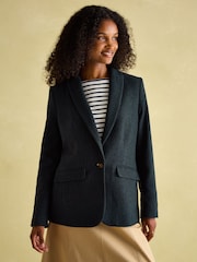 Joules Bramble Navy Blue Tweed Blazer - Image 1 of 9