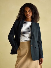 Joules Bramble Navy Blue Tweed Blazer - Image 3 of 9