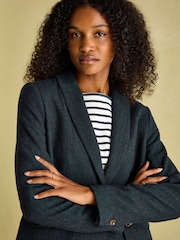 Joules Bramble Navy Blue Tweed Blazer - Image 8 of 9