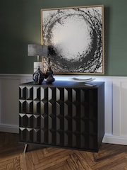Frank Olsen Black Elevate Smart LED Small Sideboard - Image 1 of 6