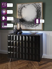 Frank Olsen Black Elevate Smart LED Small Sideboard - Image 2 of 6