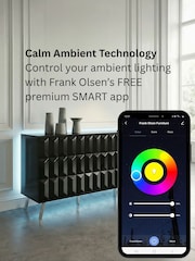 Frank Olsen Black Elevate Smart LED Small Sideboard - Image 7 of 7