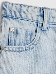 River Island Bow Həkk olunmuş Geniş Ayaqlı Cins Şalvar - 4şəkildən 3 şəkil