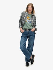Superdry Laurel Khaki 100% Cotton Tokyo VL Graphic Relaxed T-Shirt - Image 1 of 5