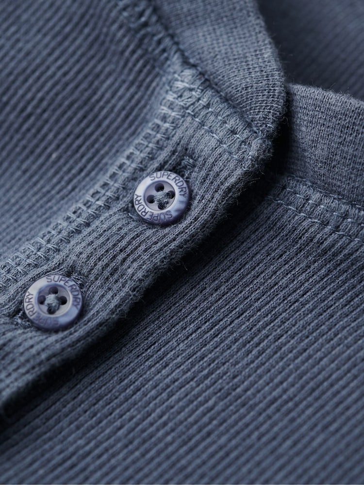 Superdry Mariner Navy Essential Button Down Short Sleeve Top - Image 4 of 4