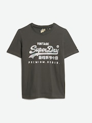 Superdry Washed Black Embellished VL Graphic 100% Cotton T-Shirt - Image 3 of 5