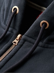 Superdry Richest Navy Essential Logo Zip Hoodie - Image 6 of 6