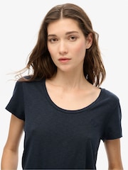 Superdry Eclipse Navy Scoop Neck T-Shirt - Image 3 of 4