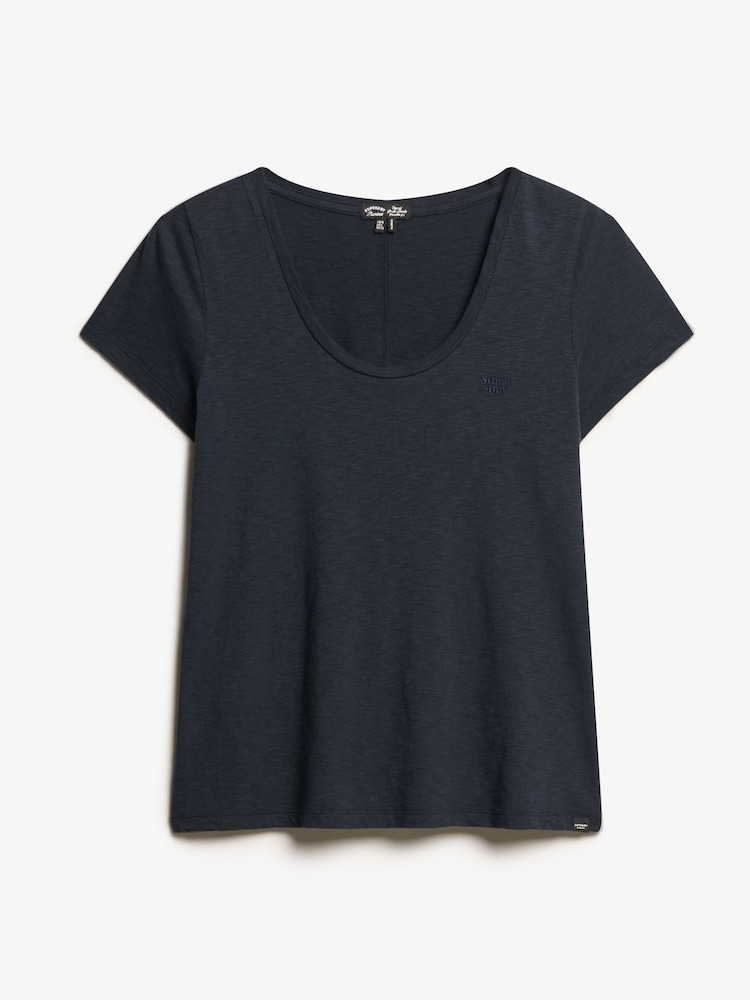 Superdry Eclipse Navy Scoop Neck T-Shirt - Image 4 of 4