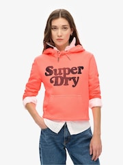 Superdry Coral Cooper Tonal Logo 100% Cotton Hoodie - Image 1 of 6