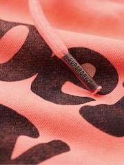 Superdry Coral Cooper Tonal Logo 100% Cotton Hoodie - Image 6 of 6