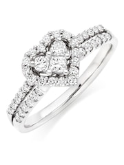 Beaverbrooks 18ct Heart Shaped Diamond Ring - Image 1 of 6