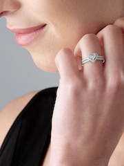 Beaverbrooks 18ct Heart Shaped Diamond Ring - Image 5 of 6