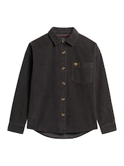 Preto - Superdry Birch Chunky Cord 100% Algodão Shacket - Imagem 7 de 7
