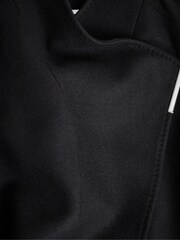 Ted Baker Black Rosess Short Wool Wrap Coat - Image 3 of 6