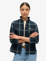 Superdry Navy/Green Check 100% Cotton Lumberjack Check Flannel Shirt - Image 1 of 7