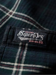 Superdry Navy/Green Check 100% Cotton Lumberjack Check Flannel Shirt - Image 7 of 7