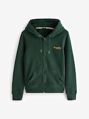 Superdry Enamel Green Essential Logo Zip Hoodie - Image 1 of 1