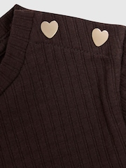River Island Brown Textured T- Shirt & Legging Set - Image 4 of 4