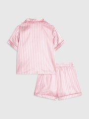 River Island Pink Stripe Hotfix Satin Pyjamas - Image 2 of 5