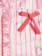 River Island Pink Stripe Hotfix Satin Pyjamas - Image 5 of 5