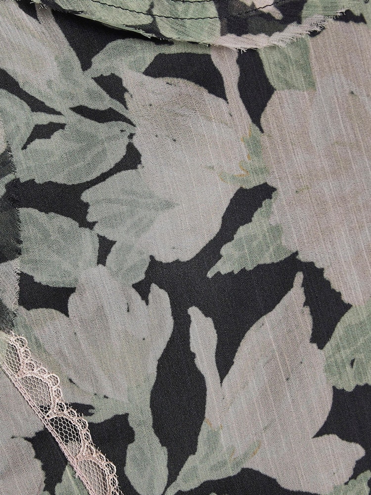 River Island Black Floral Chiffon Dress - Image 4 of 4
