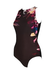Zoggs Black Hi Front Swimsuit With Shelf Bra Lining - Image 5 of 6
