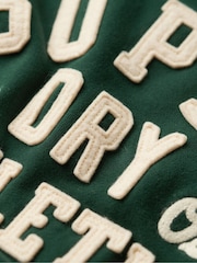 Superdry Enamel Green Athletic Applique Oversize 100% Cotton Hoodie - Image 7 of 7