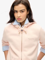 Superdry Pink Clay Essential Logo Zip Hoodie - Image 3 of 6