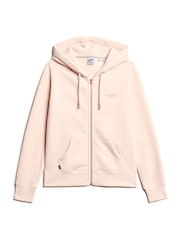 Superdry Pink Clay Essential Logo Zip Hoodie - Image 4 of 6