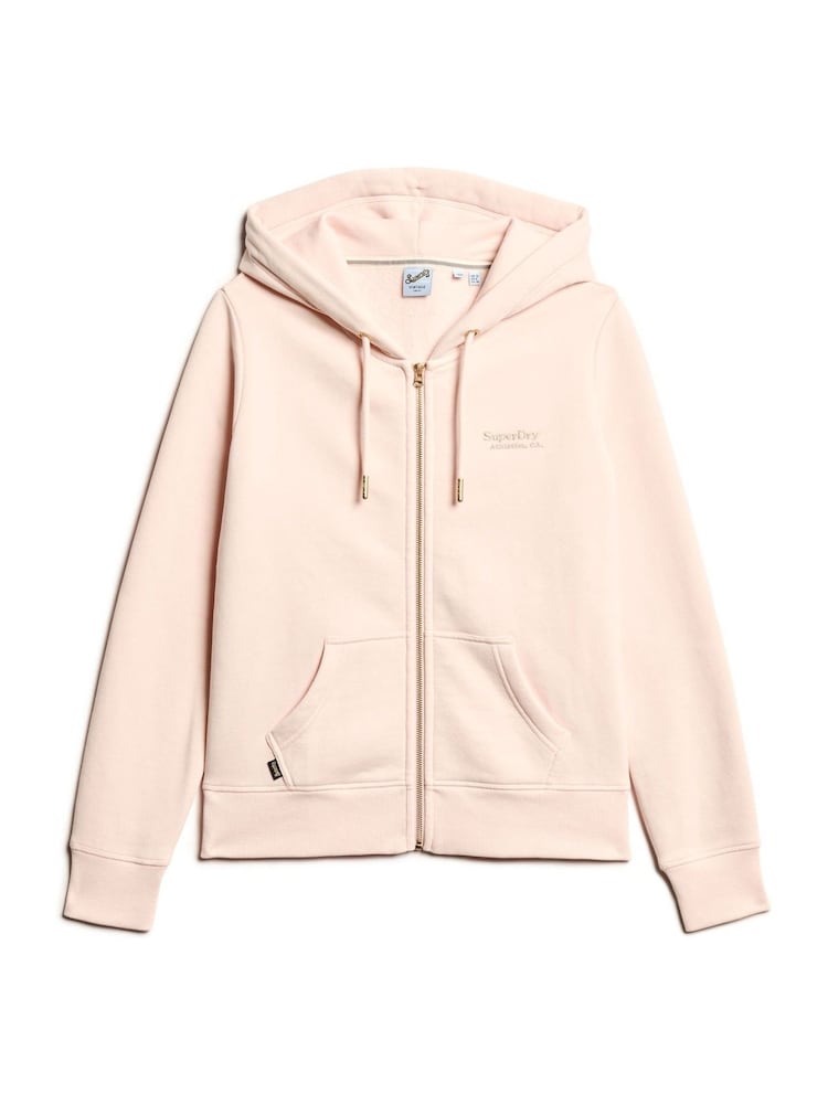 Buy Superdry Pink Clay Essential Logo Zip Hoodie from Next Denmark