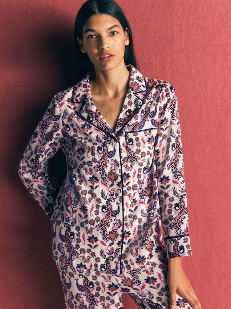 화이트 - Boden Cotton Pyjamas Shirt - 5의 이미지 1