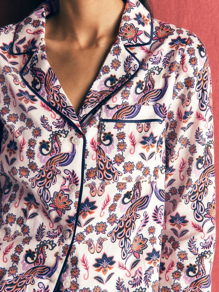 화이트 - Boden Cotton Pyjamas Shirt - 5의 이미지 2