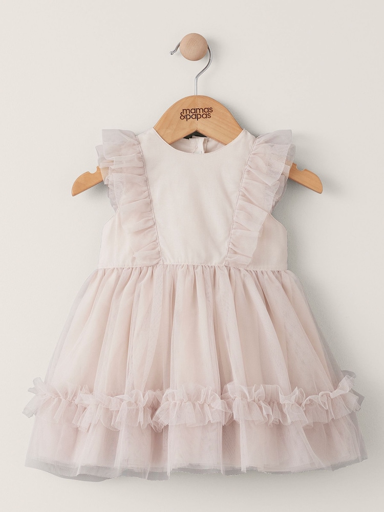 Mamas & Papas Pink Tuelle Frill Dress - Image 1 of 3 Mamas & Papas Pink Tuelle Frill Dress - Image 1 of 3