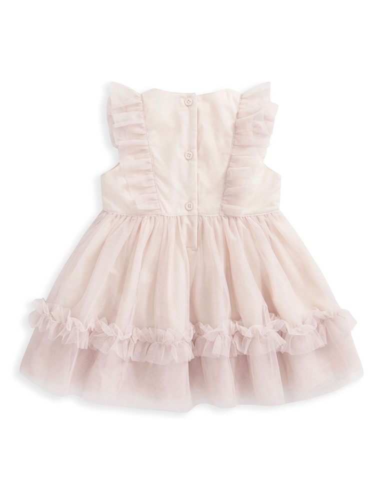 Mamas & Papas Pink Tuelle Frill Dress - Image 3 of 3 Mamas & Papas Pink Tuelle Frill Dress - Image 3 of 3