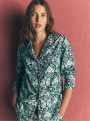 Grønn - Boden Brushed Cotton Pyjamas Shirt - Bilde 1 av 5