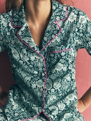 Grønn - Boden Brushed Cotton Pyjamas Shirt - Bilde 2 av 5