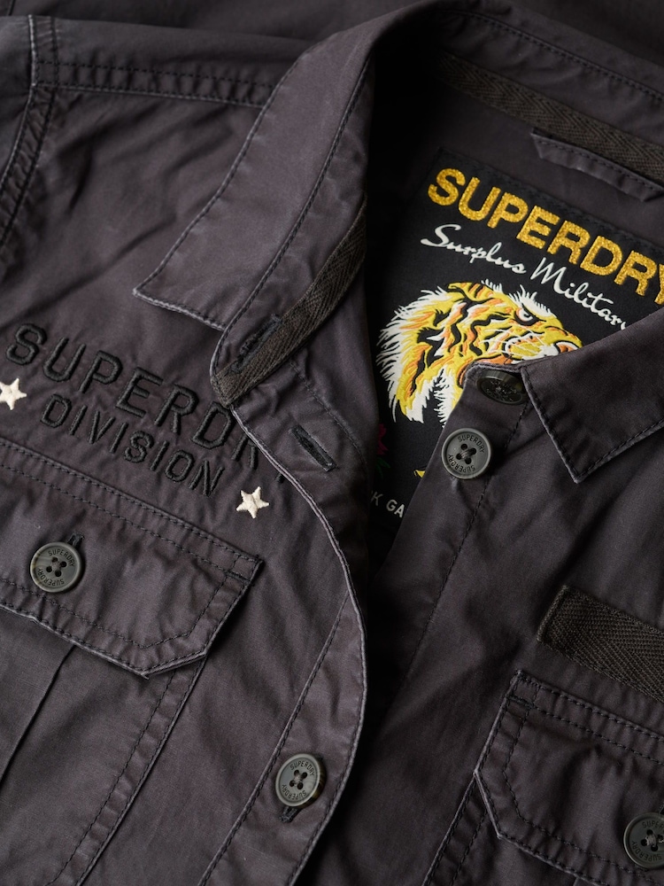 Pizarra - Camisa de estilo militar de algodón 100 % de Superdry - Imagen 6 de 6