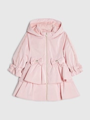 River Island Pink Frill Bow Raincoat - Image 1 of 4