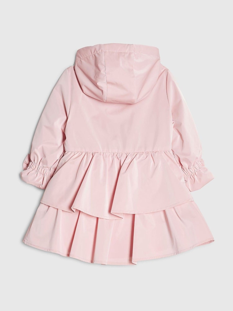 River Island Pink Frill Bow Raincoat - Image 2 of 4 River Island Pink Frill Bow Raincoat - Image 2 of 4