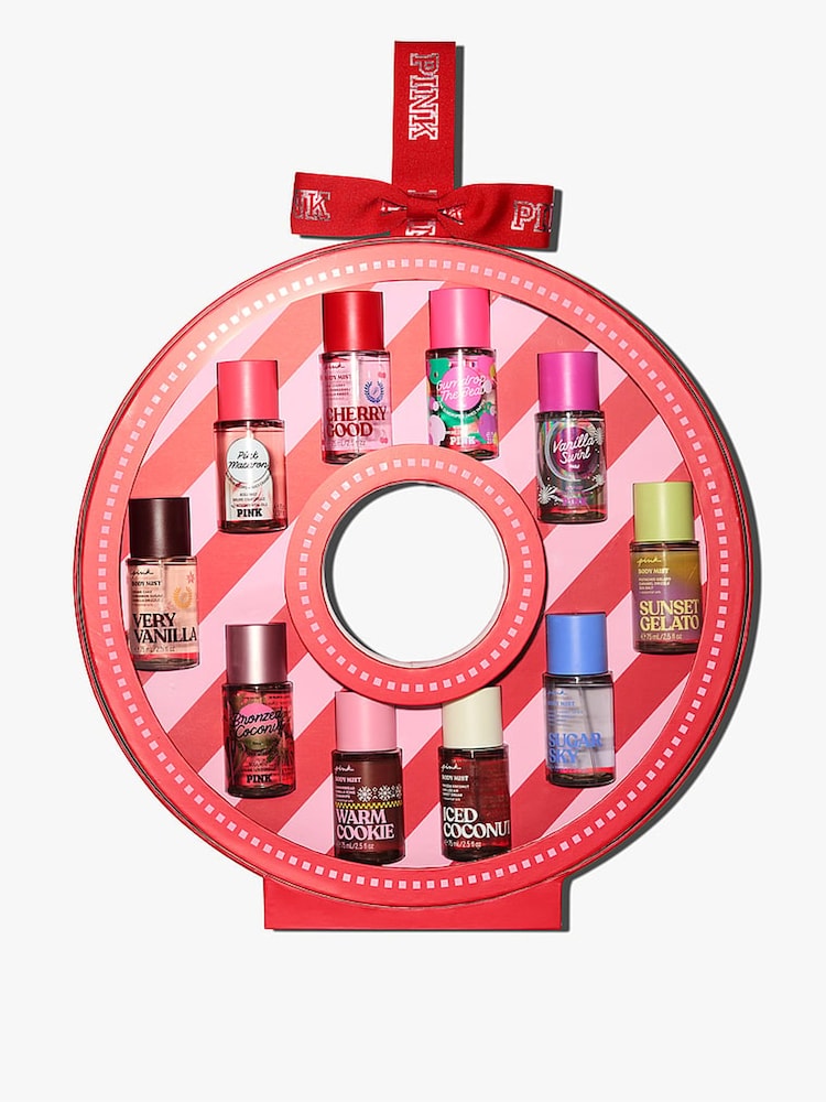 Victoria's Secret Pink Assorted 10 Piece Mini Mist Wreath Gift set - Image 1 of 2 Victoria's Secret Pink Assorted 10 Piece Mini Mist Wreath Gift set - Image 1 of 2