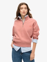 Superdry Ash Rose Essential Half Zip Sweatshirt - Image 1 of 6